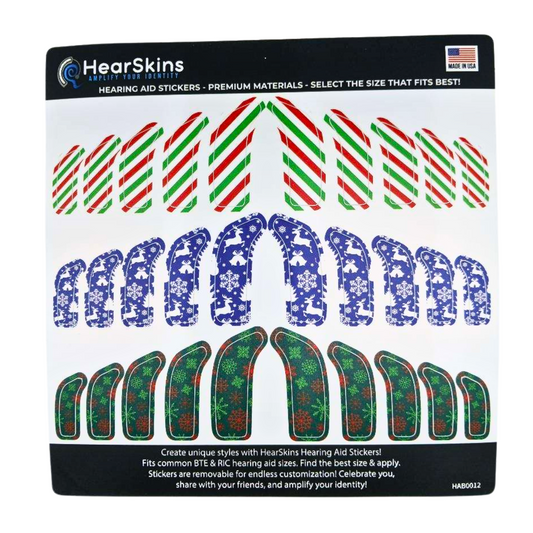Jingle Frost Holiday Hearing Aid Decals