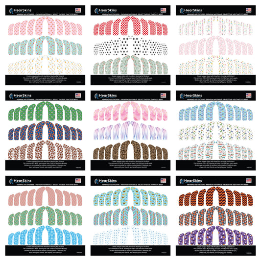 SAMPLE OUR HEARSKINS - 9 SHEETS WHOLESALE 27 DESIGNS!