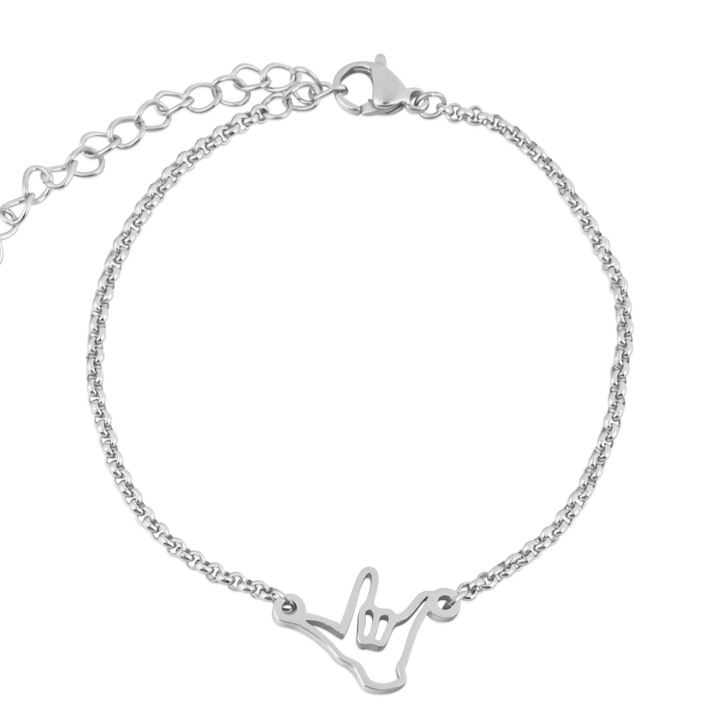 ASL I Love You Sign Language Bracelet