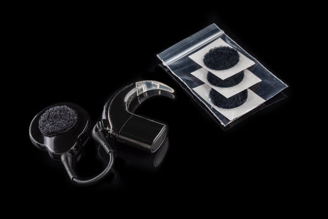 Deafmetal USA Leather covers for cochlear implant decoration for CI Deaf Metal LACY BLACK Coil/Headpiece Leather Cover