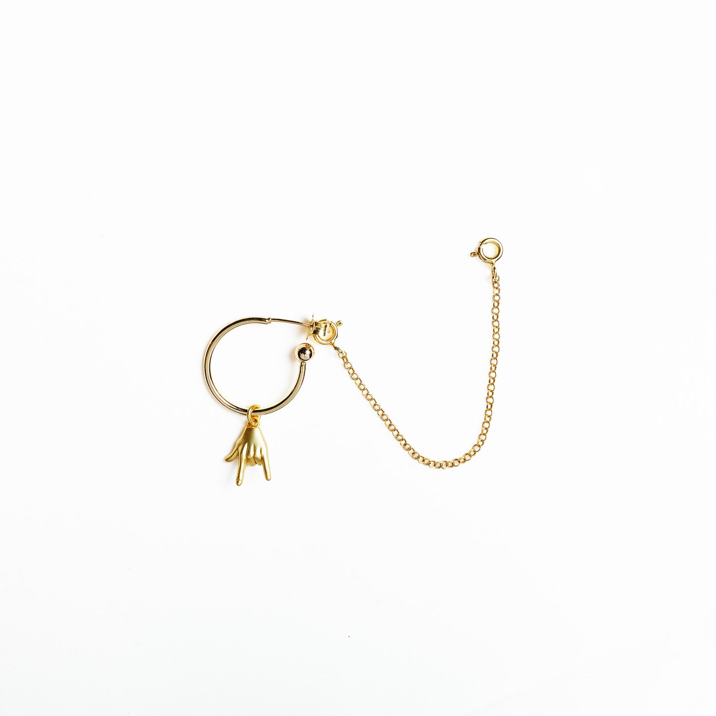 ILY ASL Sign Language Hoop Deafmetal Jewelry