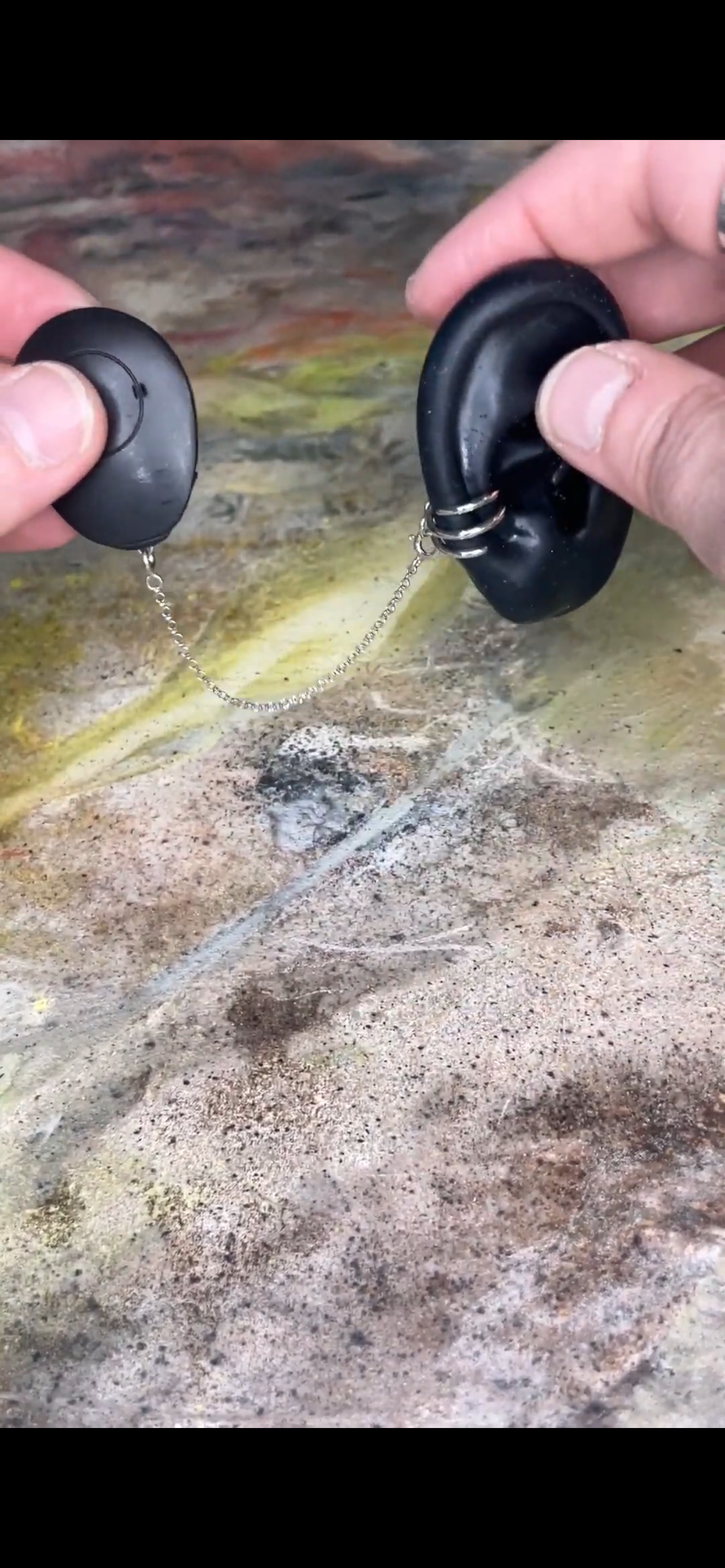 Spiral Silver or Gold Deafmetal + Chain You Choose CI Fastener