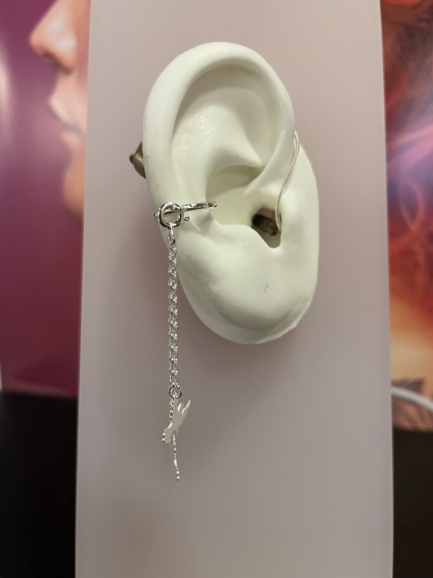 Spring Deafmetal Safety Ring (pendant feather sold separately)