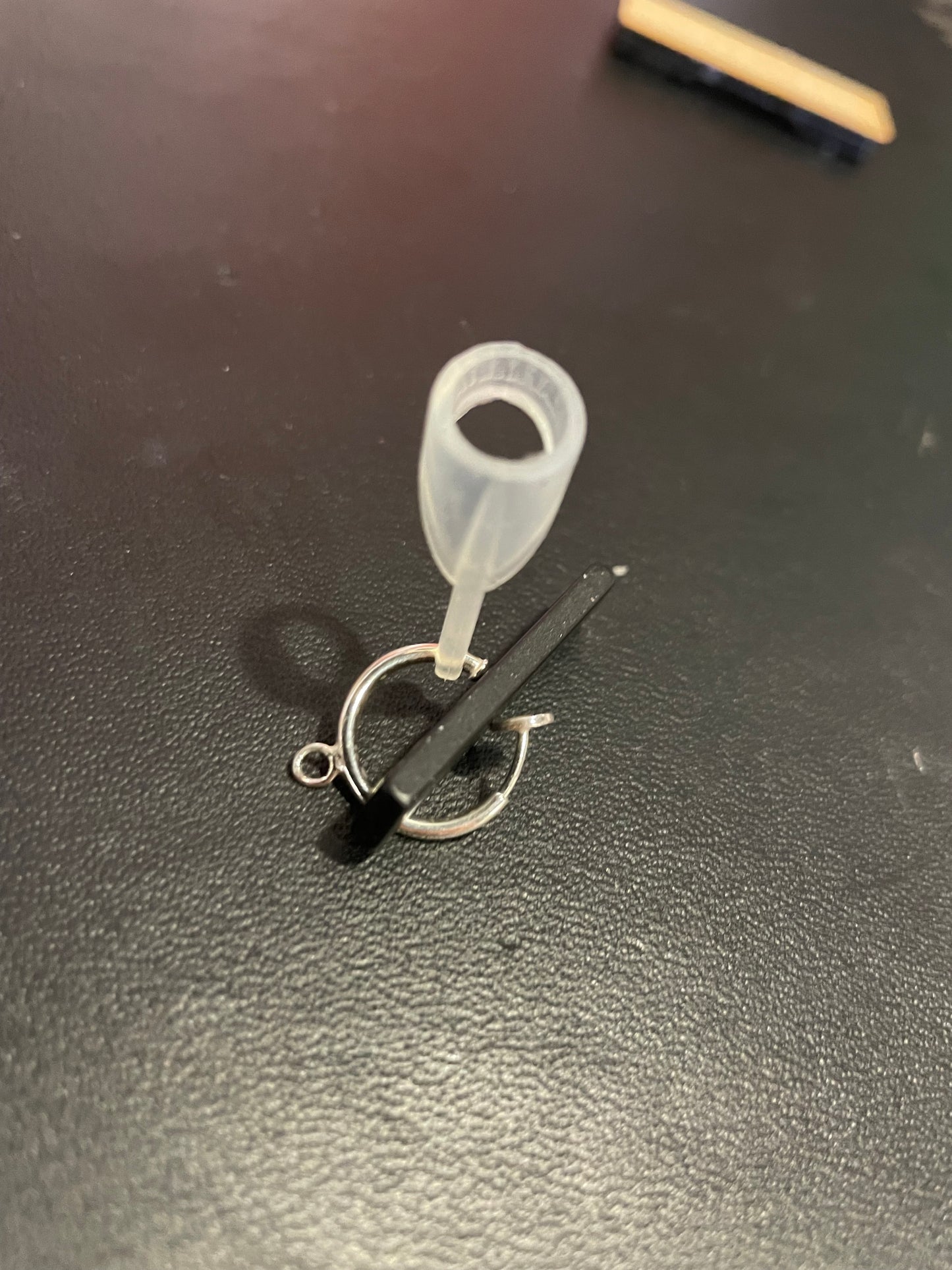 Spring Deafmetal Safety Ring (pendant feather sold separately)