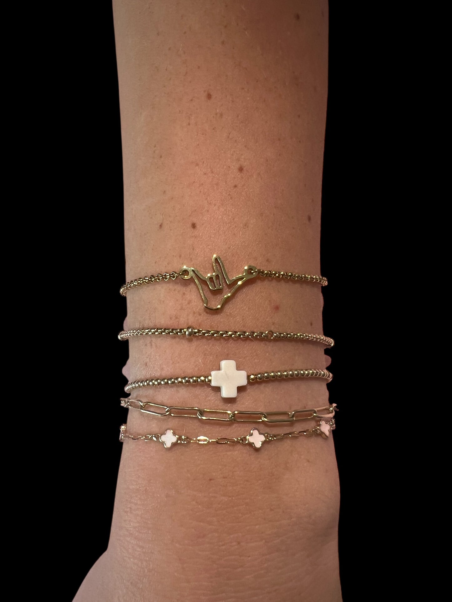 ASL I Love You Sign Language Bracelet