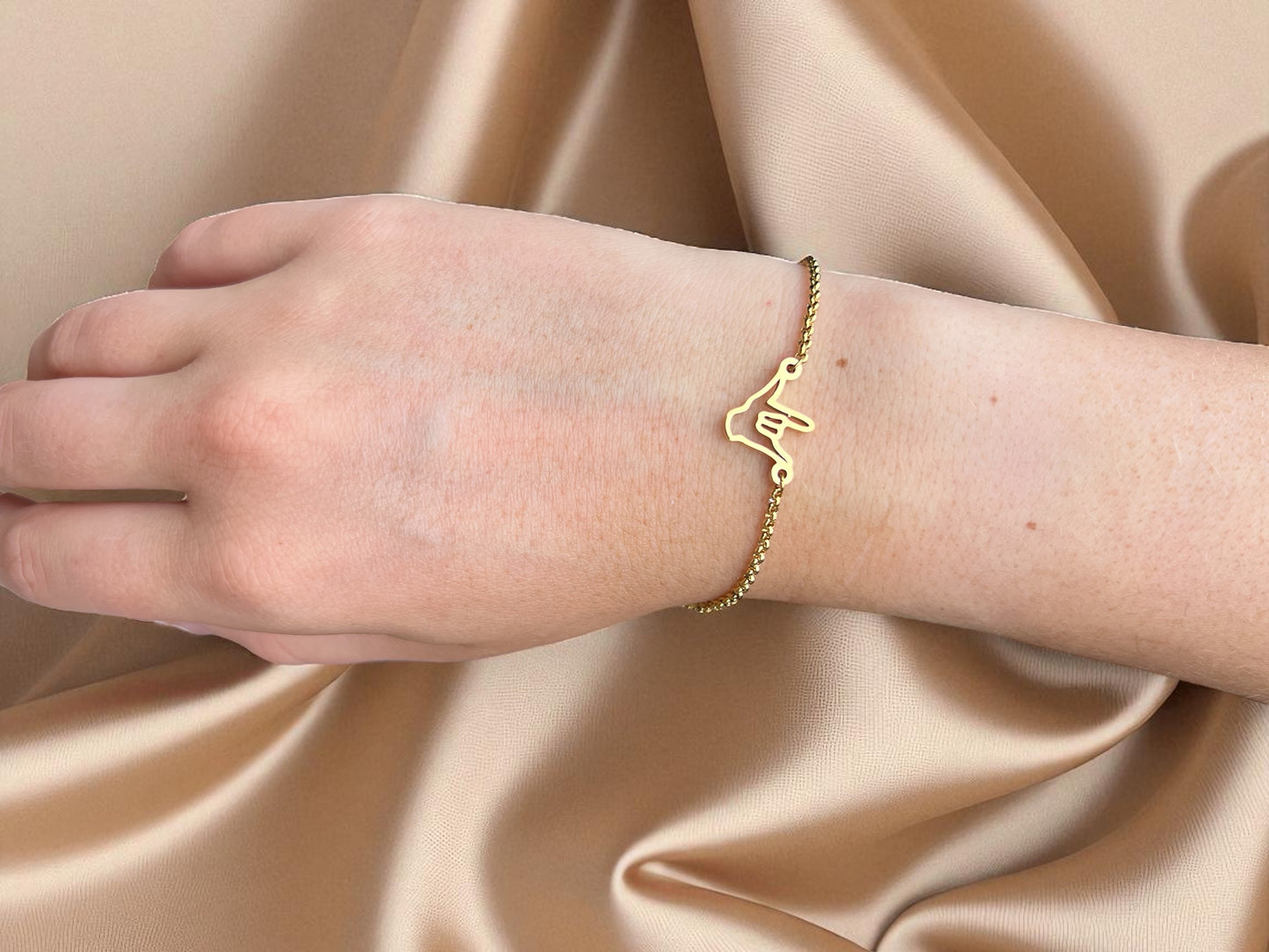ASL I Love You Sign Language Bracelet