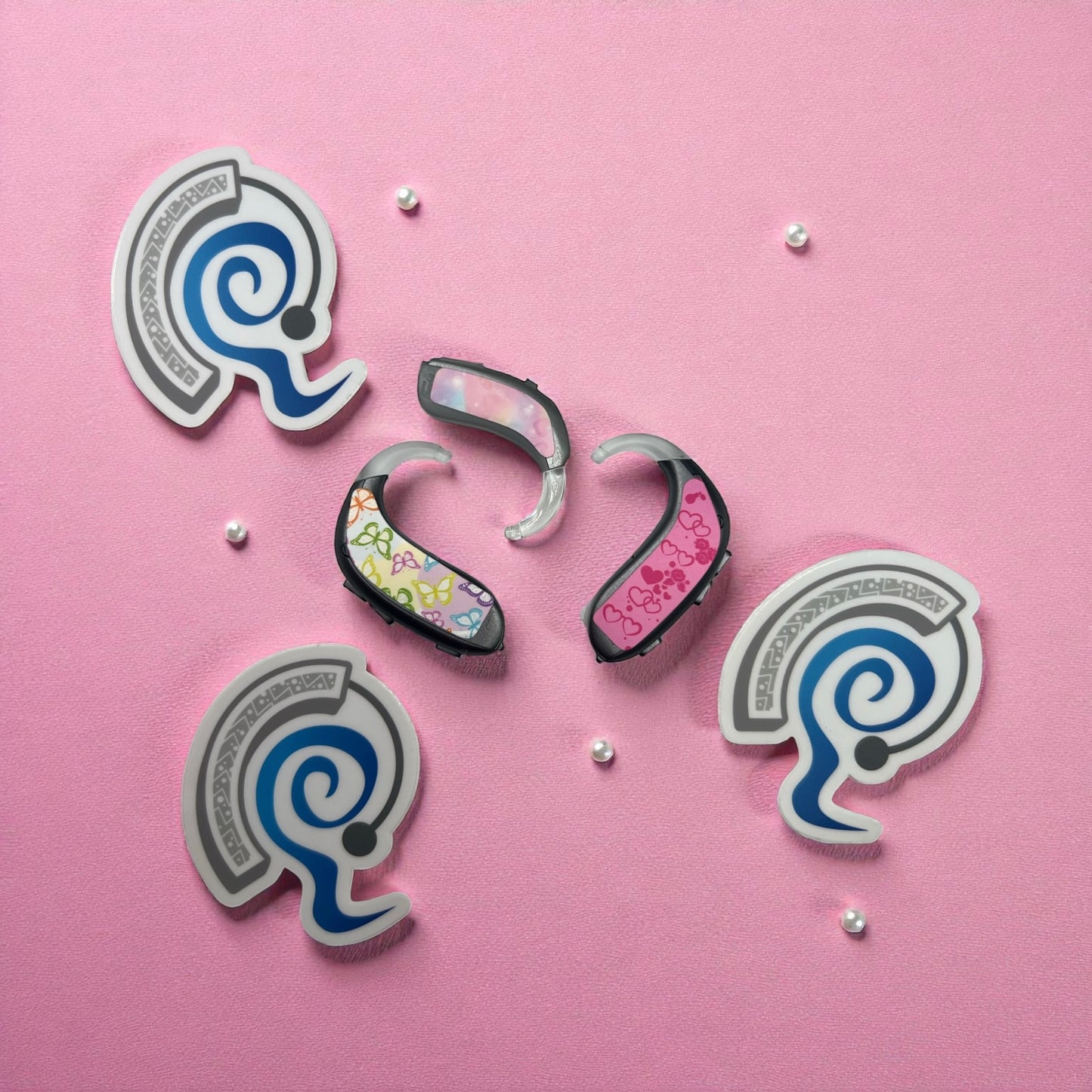 Butterfly-Kisses HearSkins Hearing Aid Decals