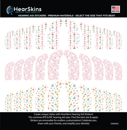 HearSkins "Let's Have a Party" Hearing Aid Skins/Bundles