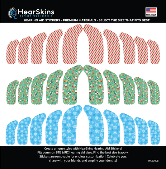 HearSkins Winter Wonderland Hearing Aid Skins/Stickers