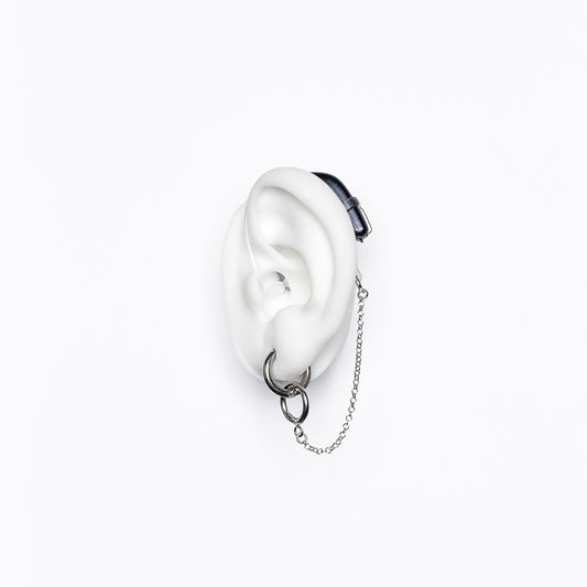 Deafmetal USA Earrings Hearing Aid Cochlear Implant Jewelry Deaf Metal Biker