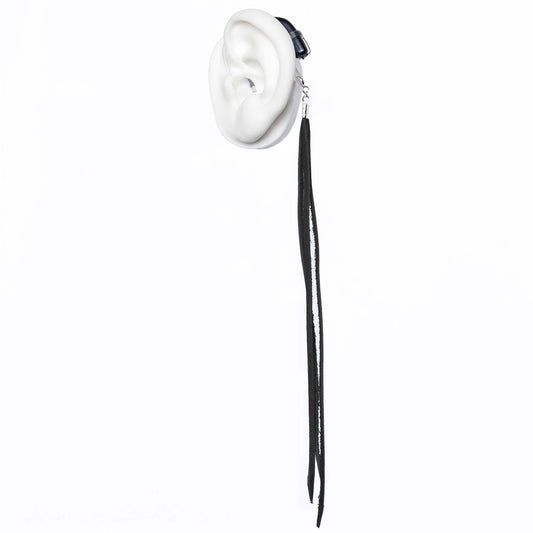 Leather Strips Pendant in Black or White