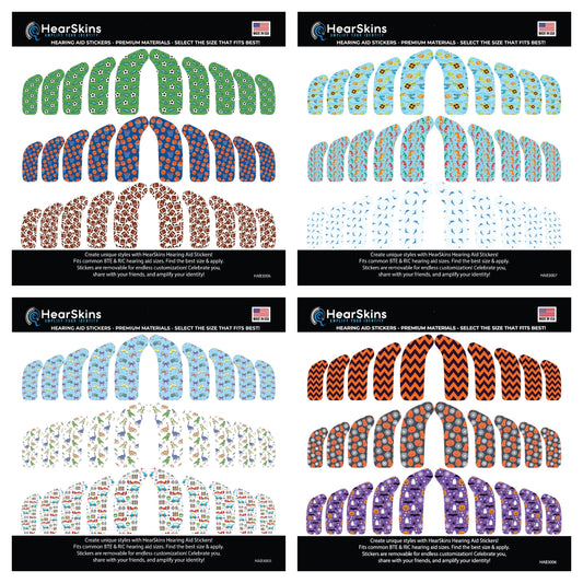 BOY-THEMED HEARSKINS - 20 SHEETS WHOLESALE