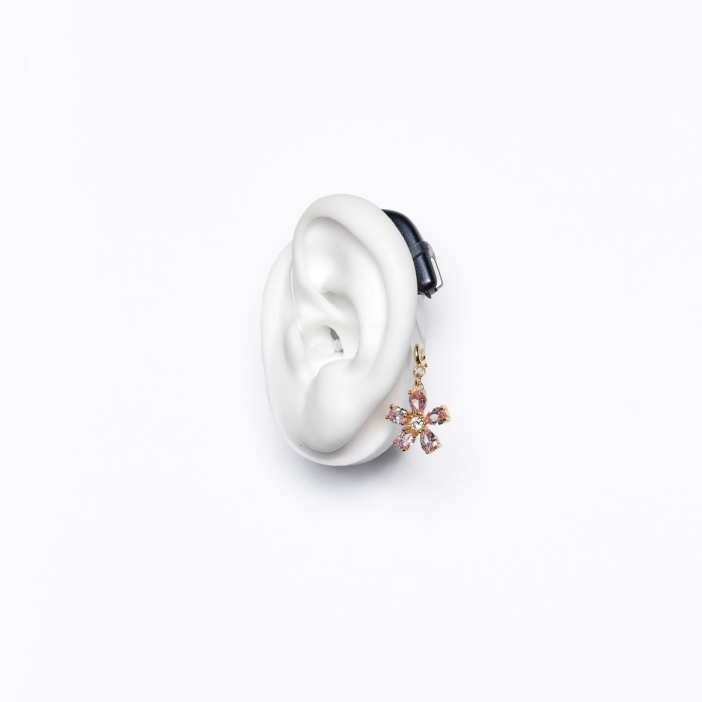 Deafmetal USA pendant charm to decorate hearing aids or cochlear implants Deaf Metal jewelry Flower for Syd