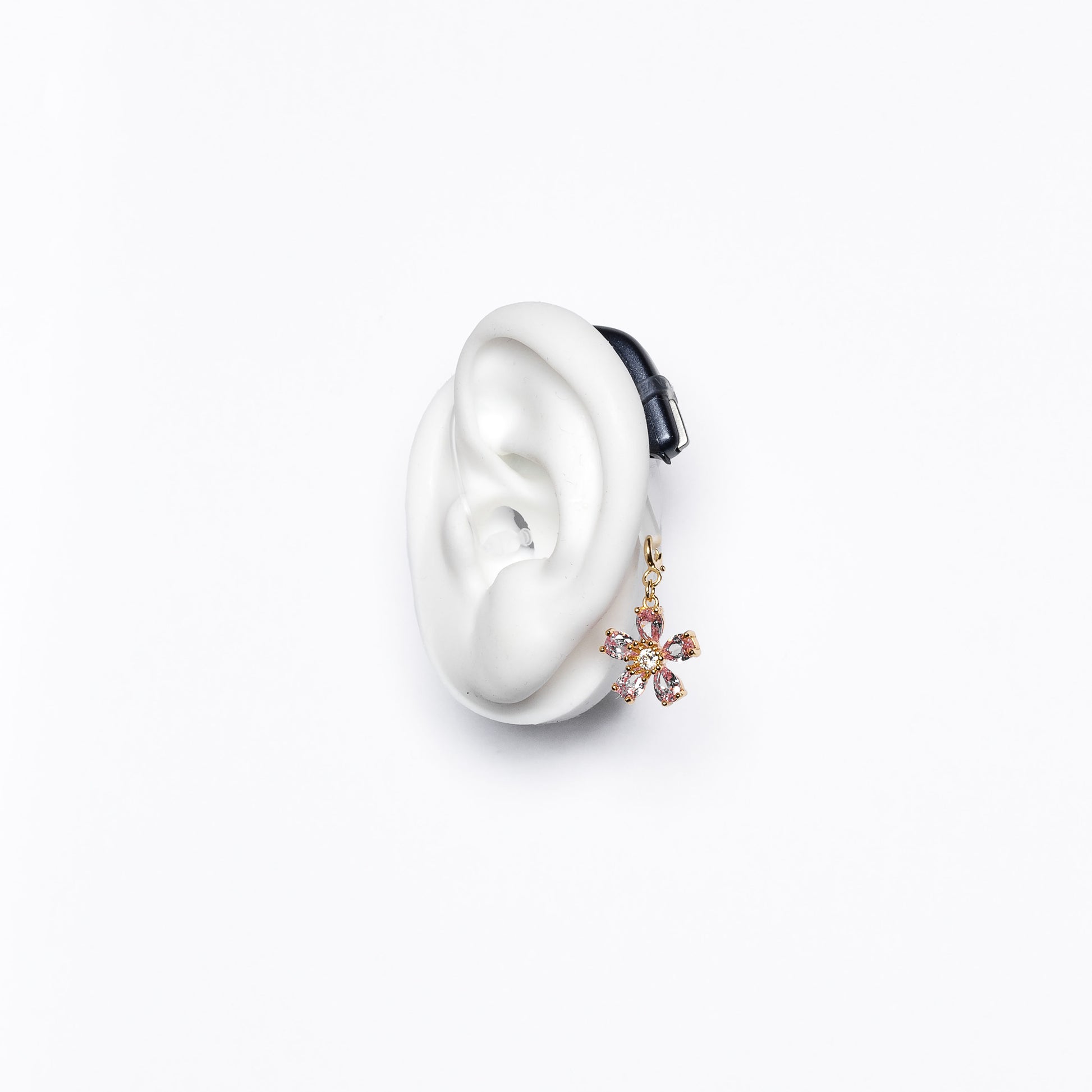 Deafmetal USA pendant charm to decorate hearing aids or cochlear implants Deaf Metal jewelry Flower for Syd