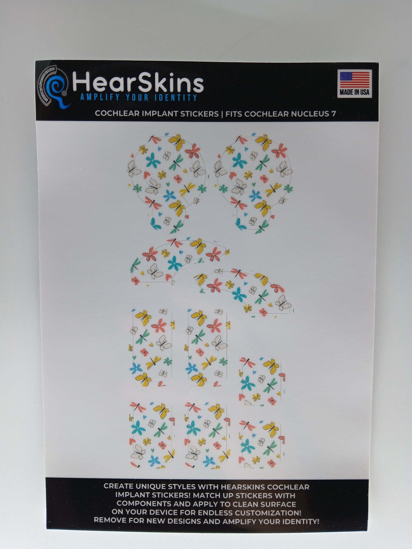 Flowers and Butterflies Cochlear Nucleus 7 or 8 Skins Stickers