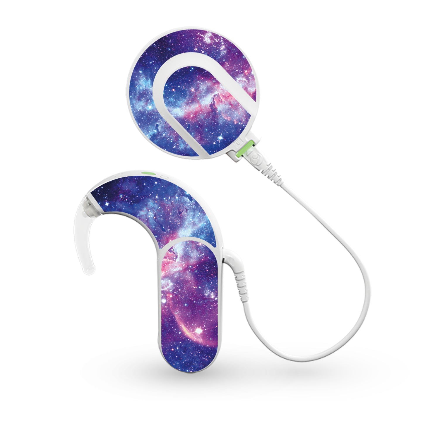Deafmetal USA features HearSkins Hearoes brand hearing aid and cochlear implant stickers and skins to decorate hearing devices Galaxy Hearing Aid and CI Skins