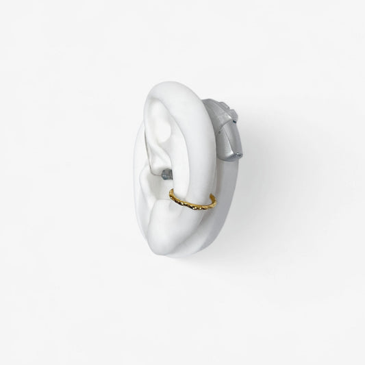 Hammered Safety Ring in Gold or Silver