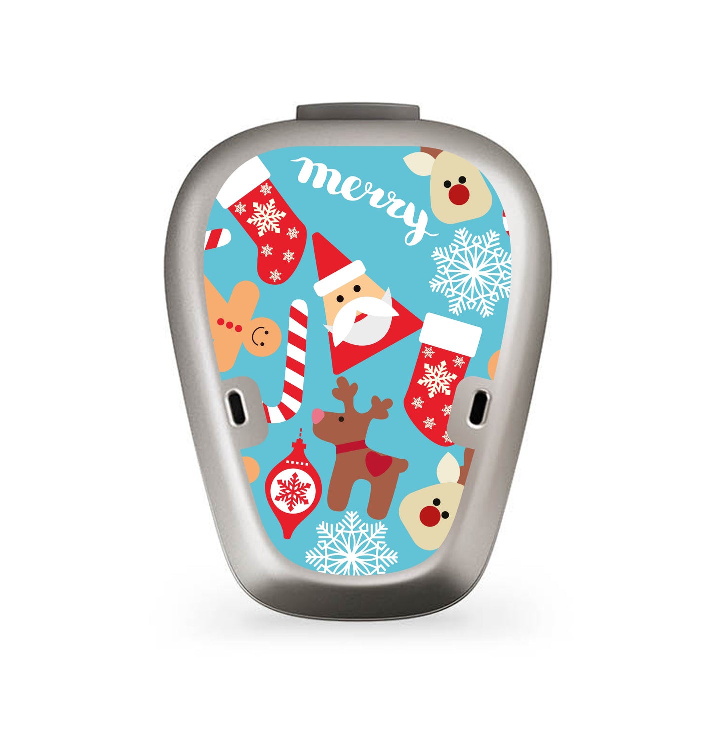 Deafmetal USA features HearSkins Hearoes brand hearing aid and cochlear implant stickers and skins to decorate hearing devices Happy Holidays Hearing Aid and CI Skins
