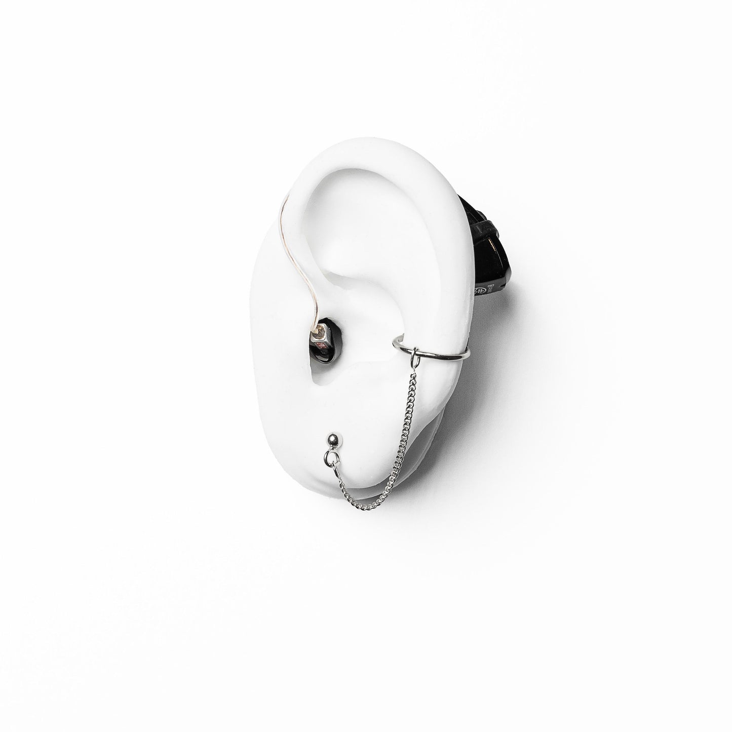 Hazmat Deafmetal Hearing Aid Jewelry Cuff and Chain