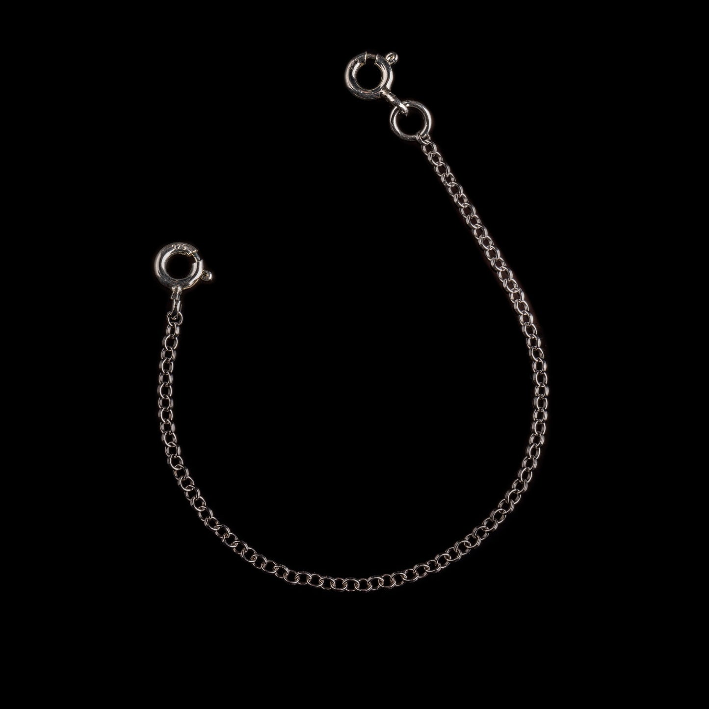 Deafmetal silver hearing aid safety chain