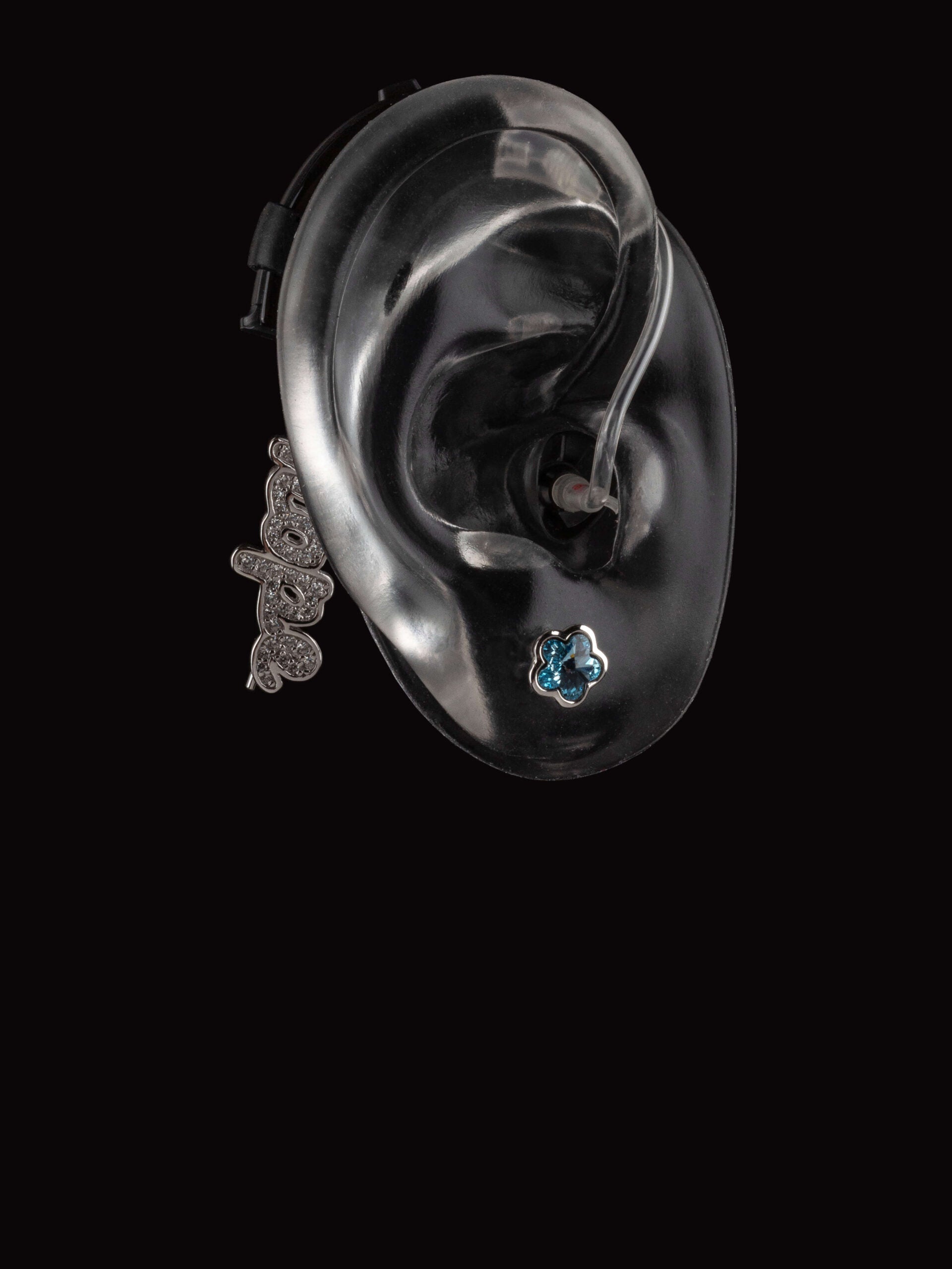 Deafmetal USA pendant charm to decorate hearing aids or cochlear implants Deaf Metal jewelry Hope II