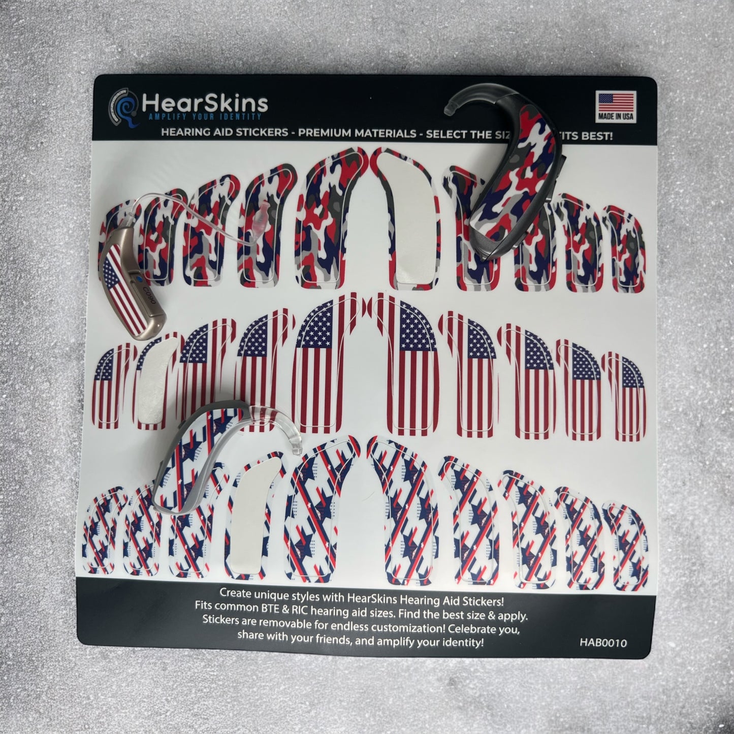 HearSkins Love the USA Decals
