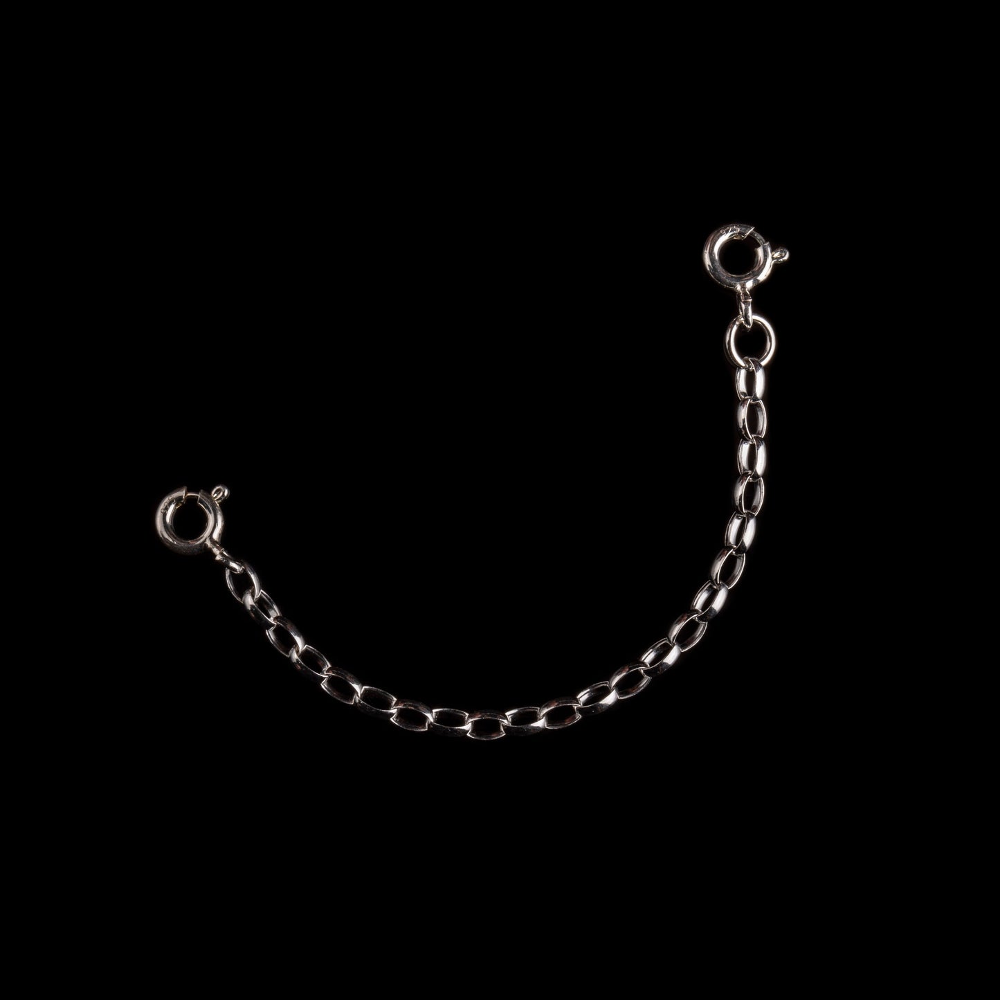 Silver 6cm oval safety chain