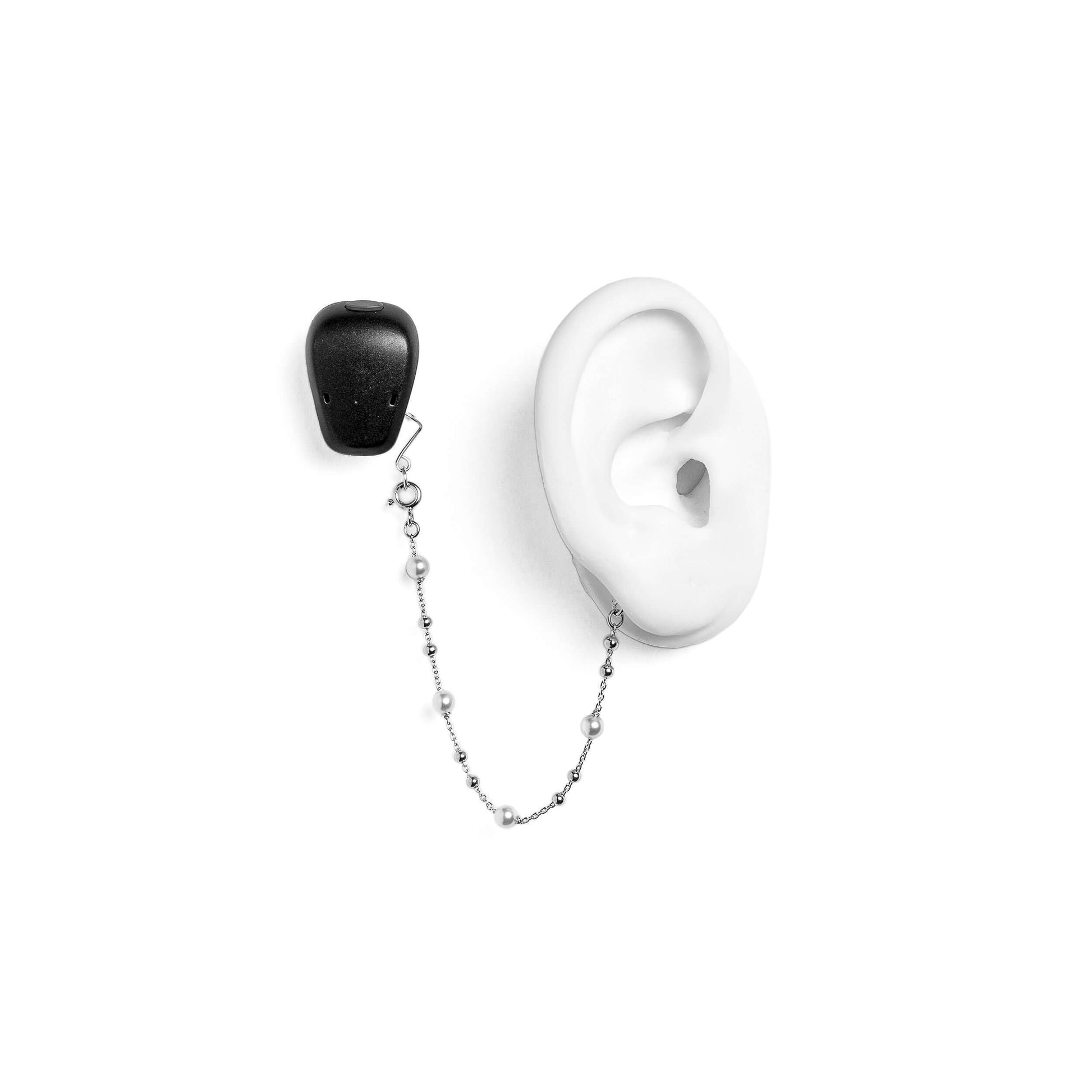 Deafmetal USA Chain Cords Necklace Retention Hearing Aid Cochlear Implant Jewelry Deaf Metal Keep Hearing Aids Attached Pearl Safety Chain in Gold or Silver