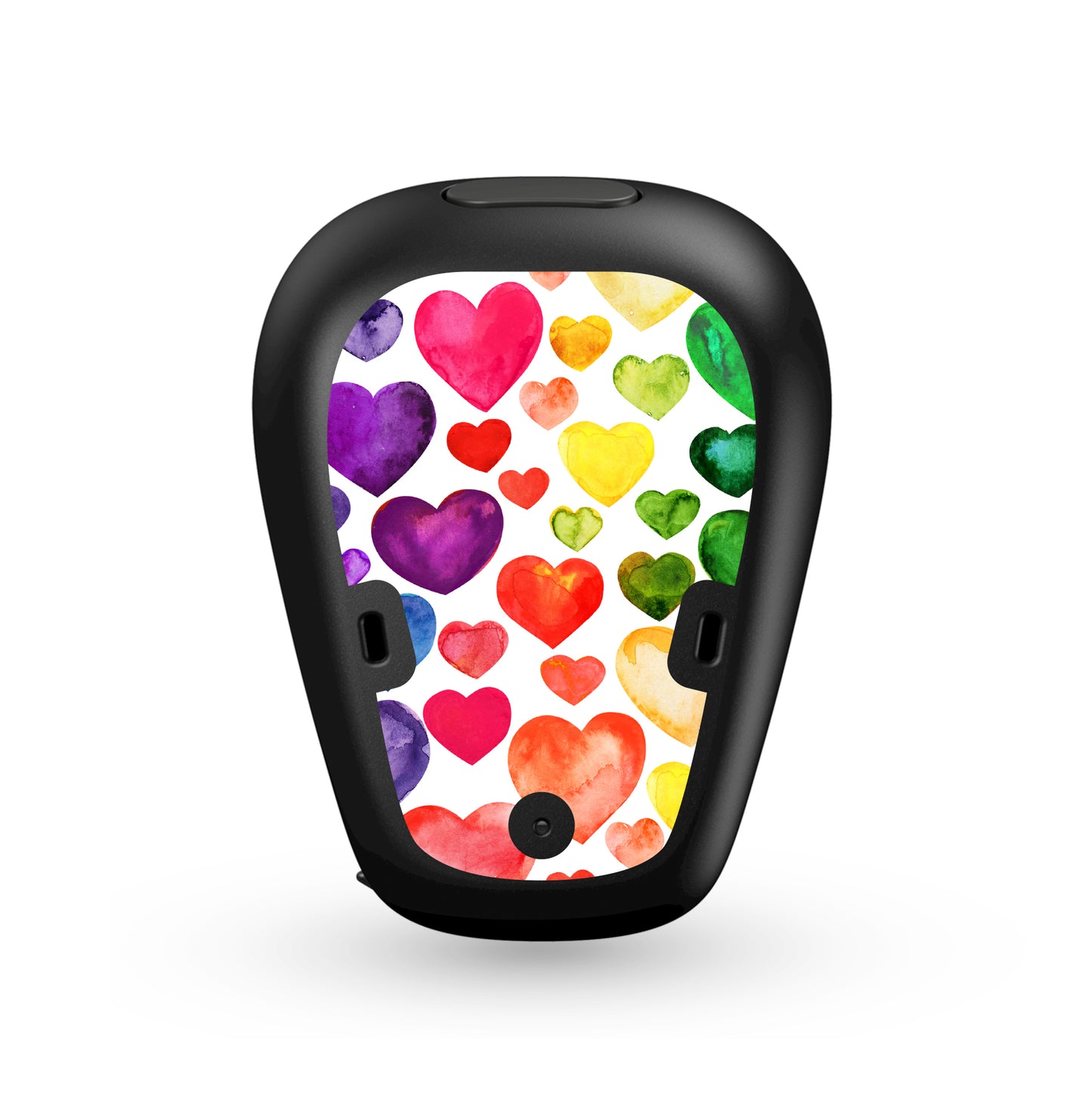 Deafmetal USA features HearSkins Hearoes brand hearing aid and cochlear implant stickers and skins to decorate hearing devices Rainbow Heart Hearing Aid and CI Skins