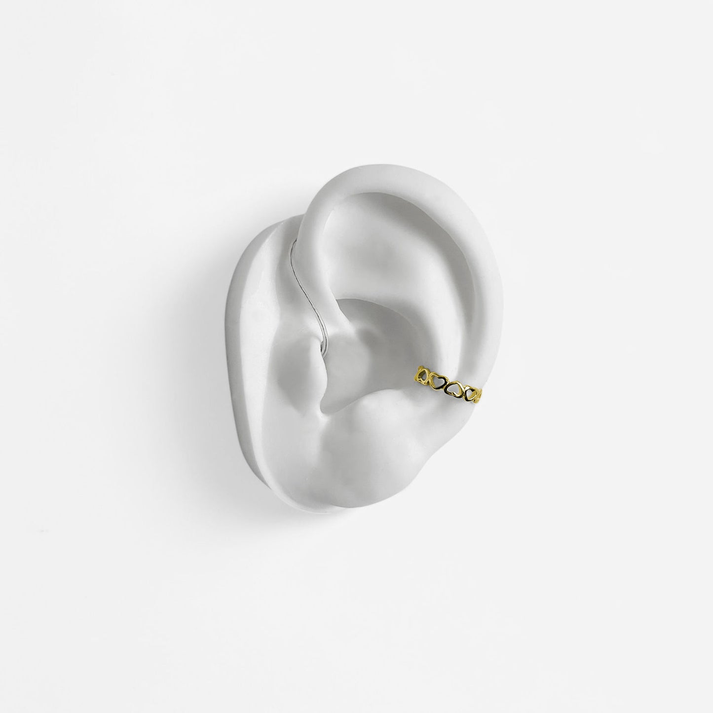 Ring Of Hearts Deafmetal in Gold or Silver