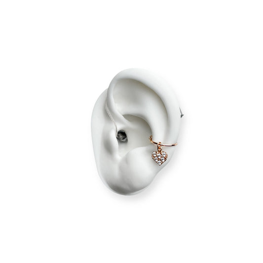 Heart Deafmetal Silver Safety Ring in Silver or Rose Gold