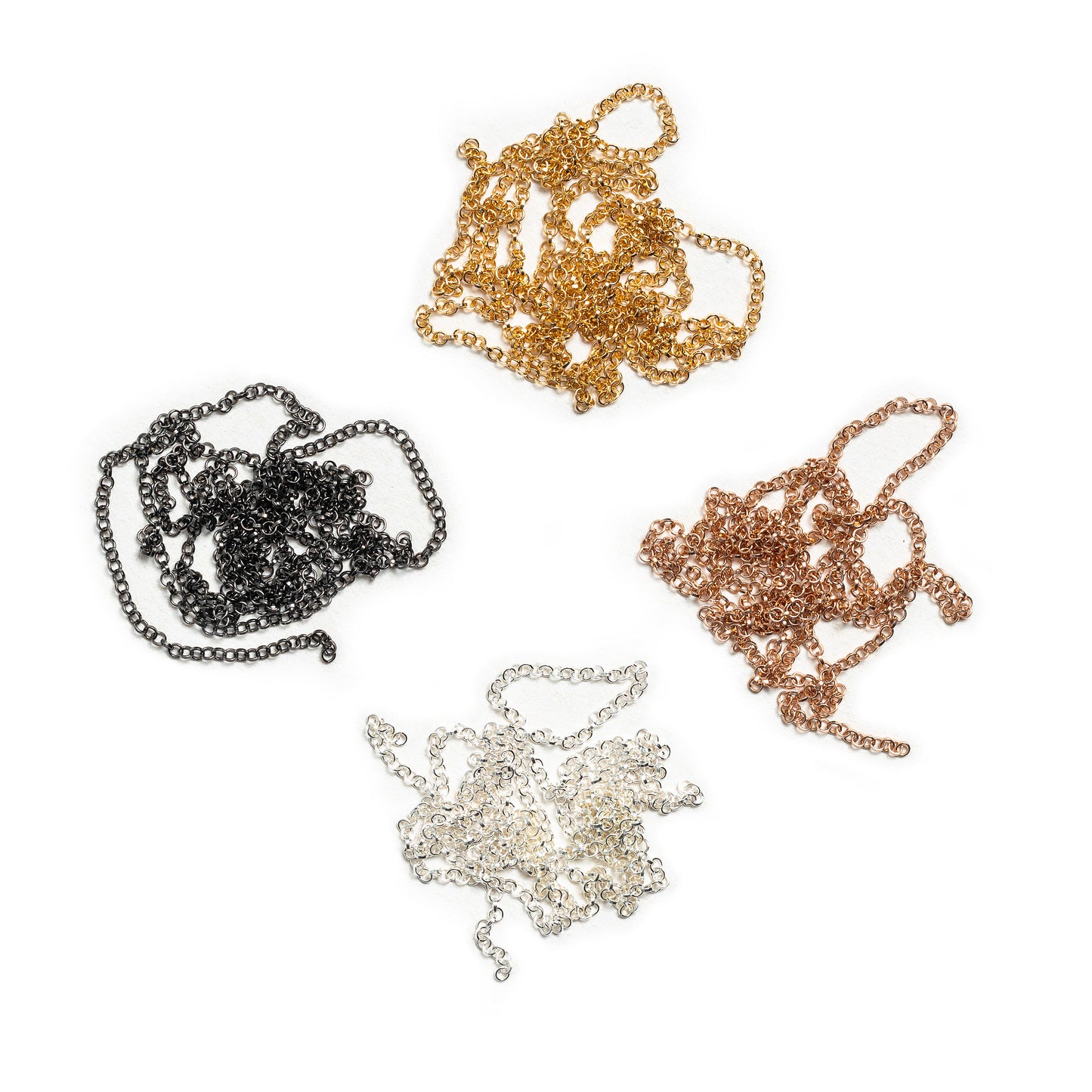 Collar de seguridad Rolo: elija entre plata, oro, oro rosa o negro