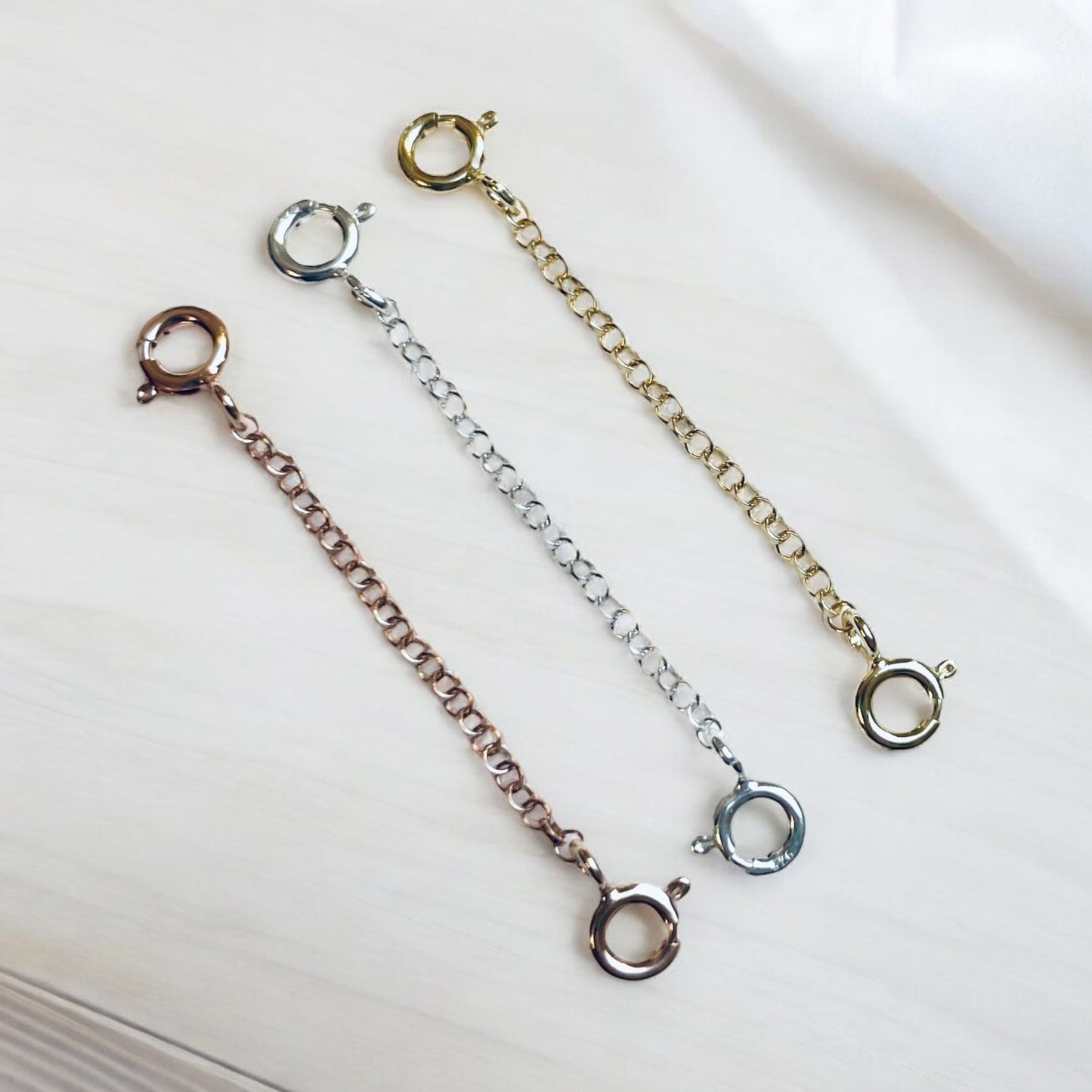 Shorty Safety Chain in Silver, Gold, Rose Gold or Snake Chain