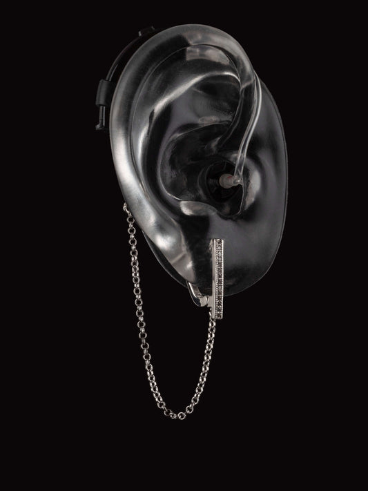 Deafmetal USA Earrings Hearing Aid Cochlear Implant Jewelry Deaf Metal Sienna in silver or gold