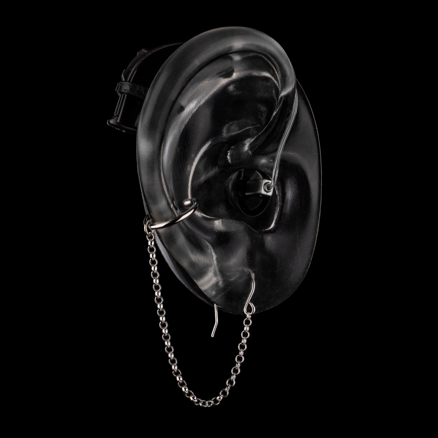 Safety Ring with Chain Deafmetal