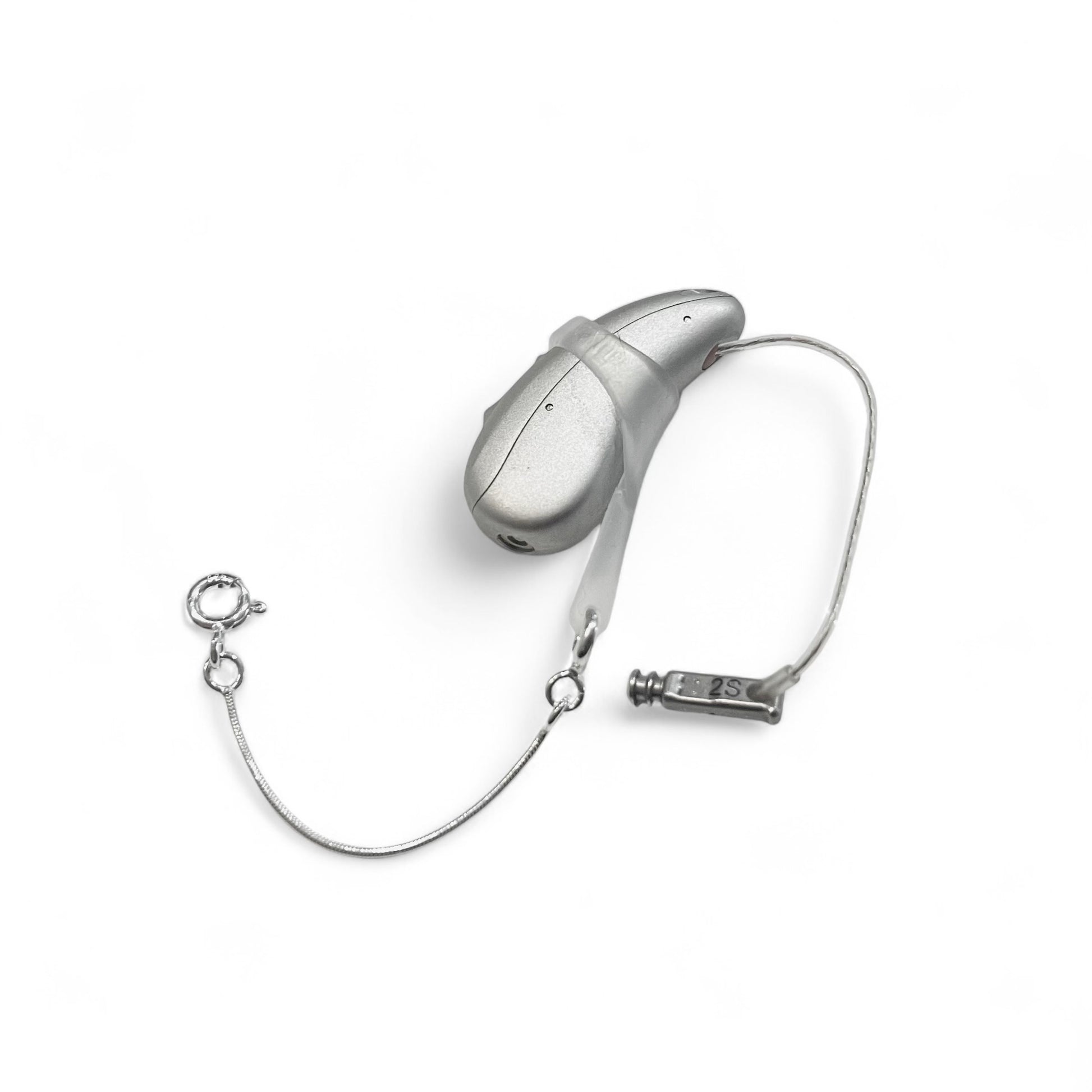 Snake style Deafmetal retention chain for hearing aids and cochlear implant retention
