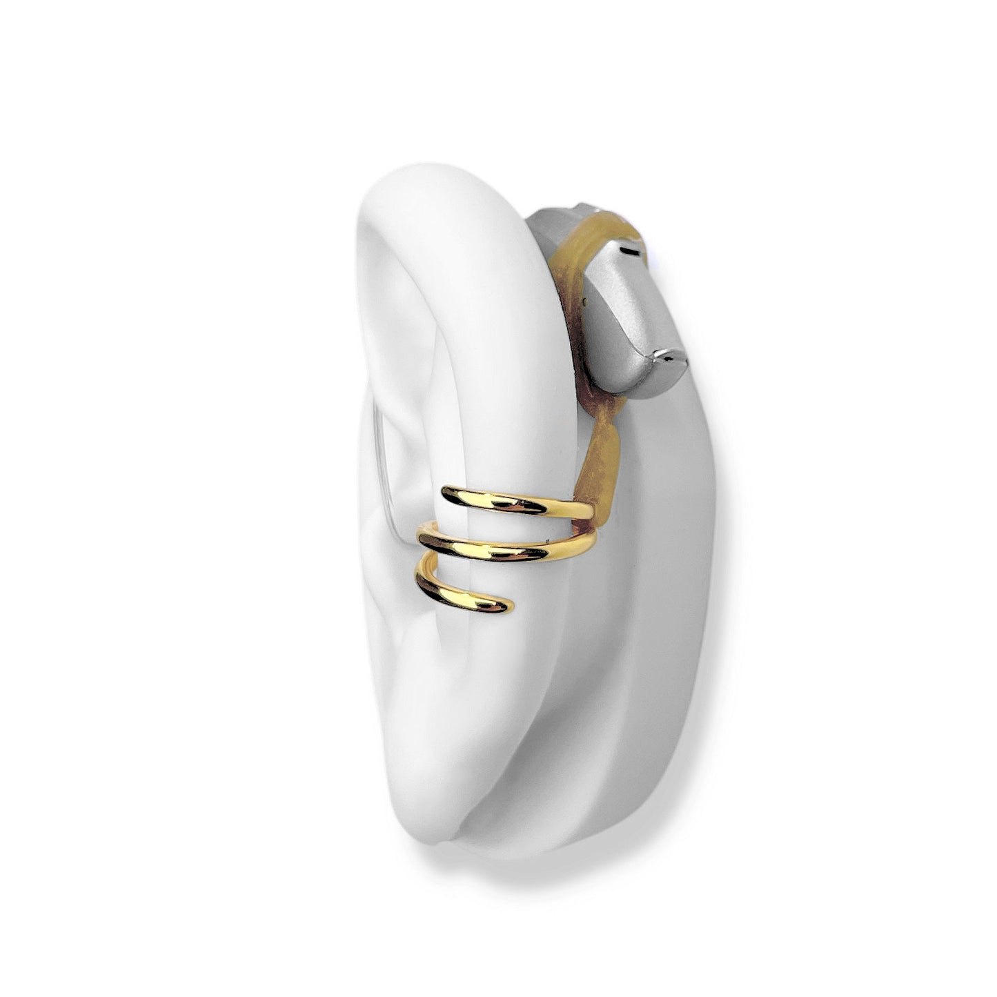 Spiral Gold Deafmetal Safety Ring
