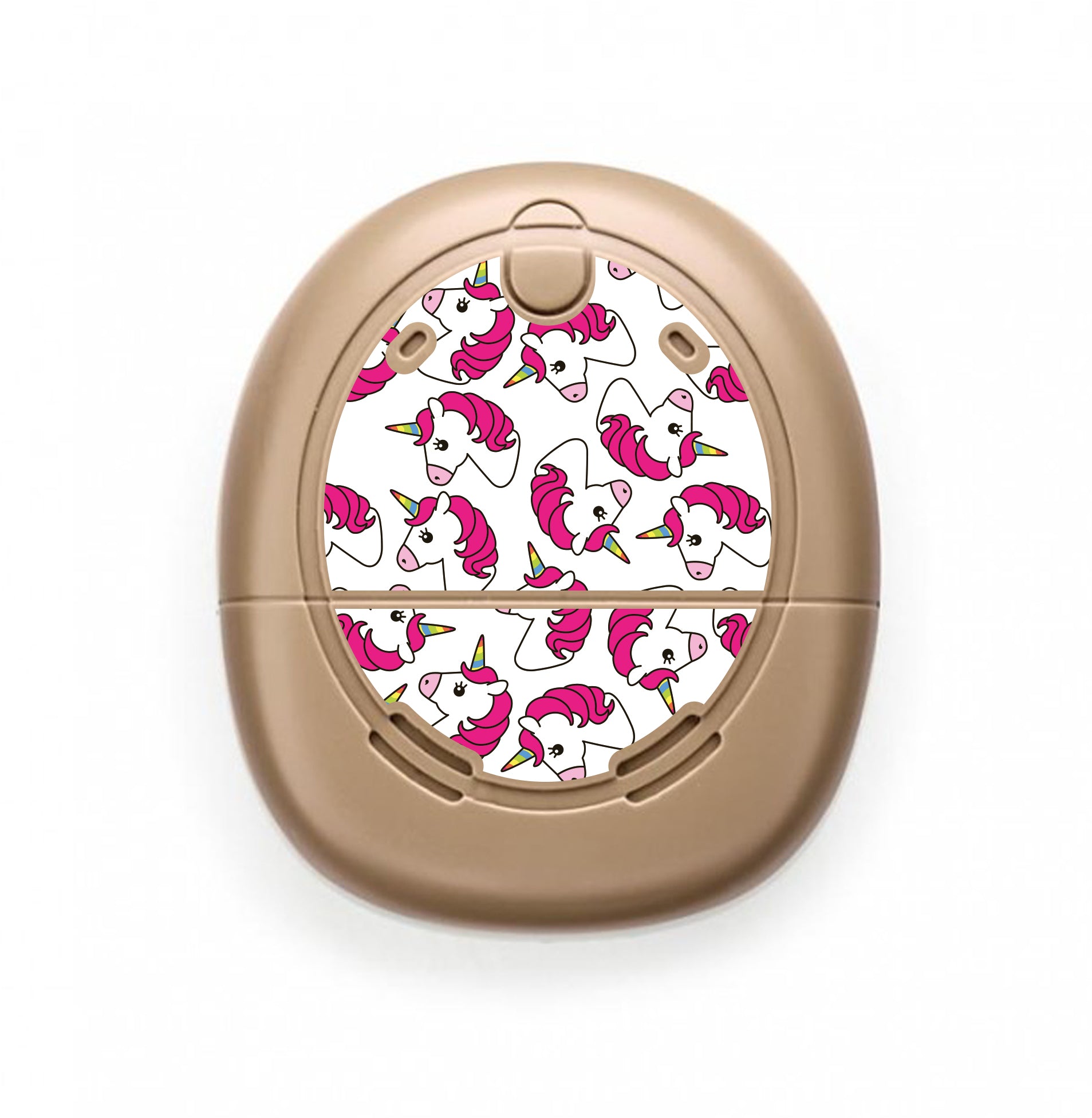 Deafmetal USA features HearSkins Hearoes brand hearing aid and cochlear implant stickers and skins to decorate hearing devices Unicorns Hearing Aid Skins