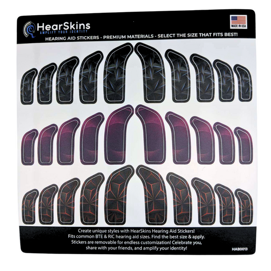 Skins/autocollants pour aides auditives HearSkins « Marble »
