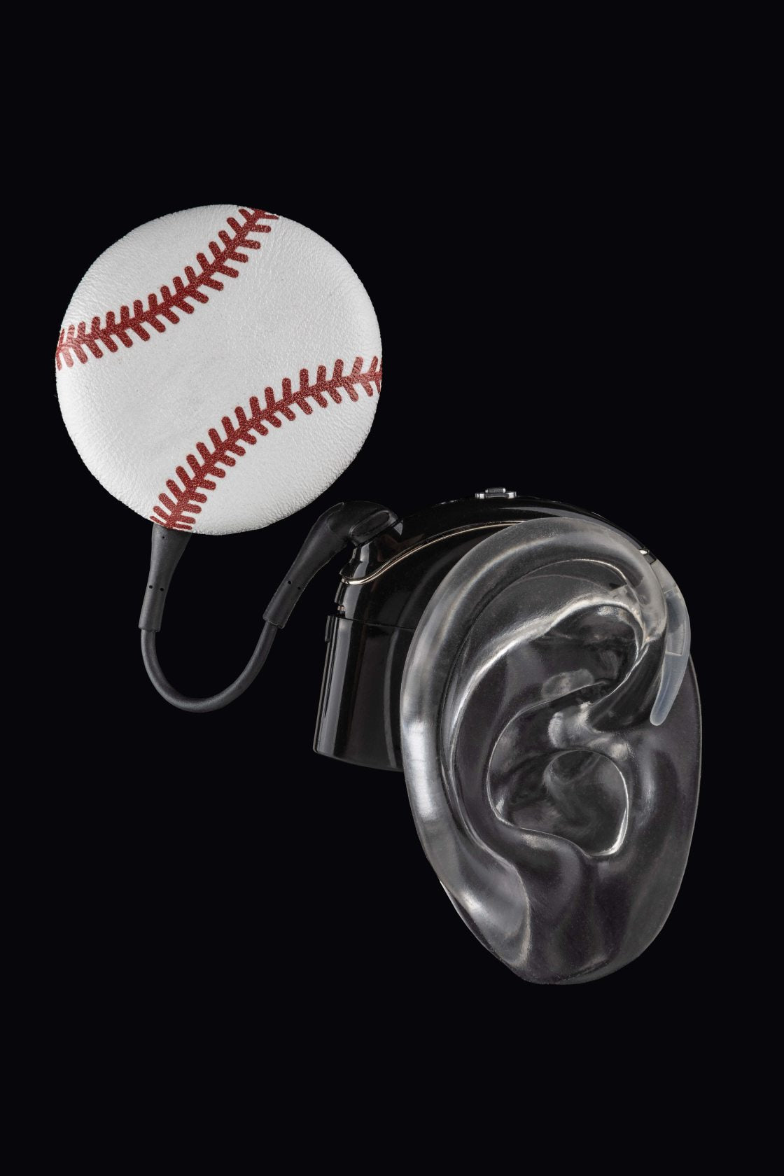 Deafmetal USA Leather covers for cochlear implant decoration for CI Deaf Metal BASEBALL Coil/Headpiece Hat