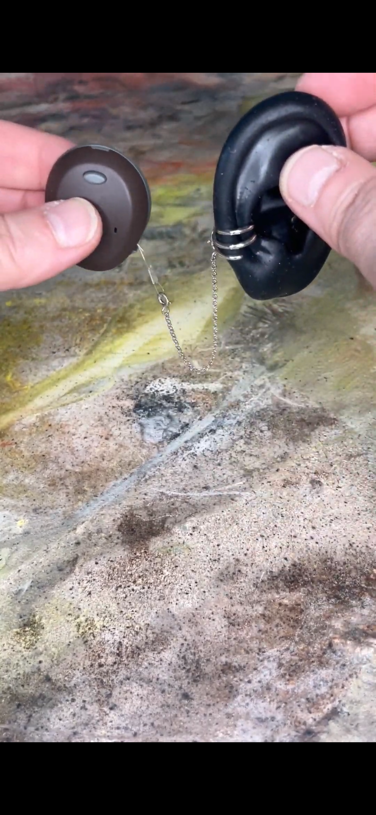 Spiral Silver or Gold Deafmetal + Chain You Choose CI Fastener