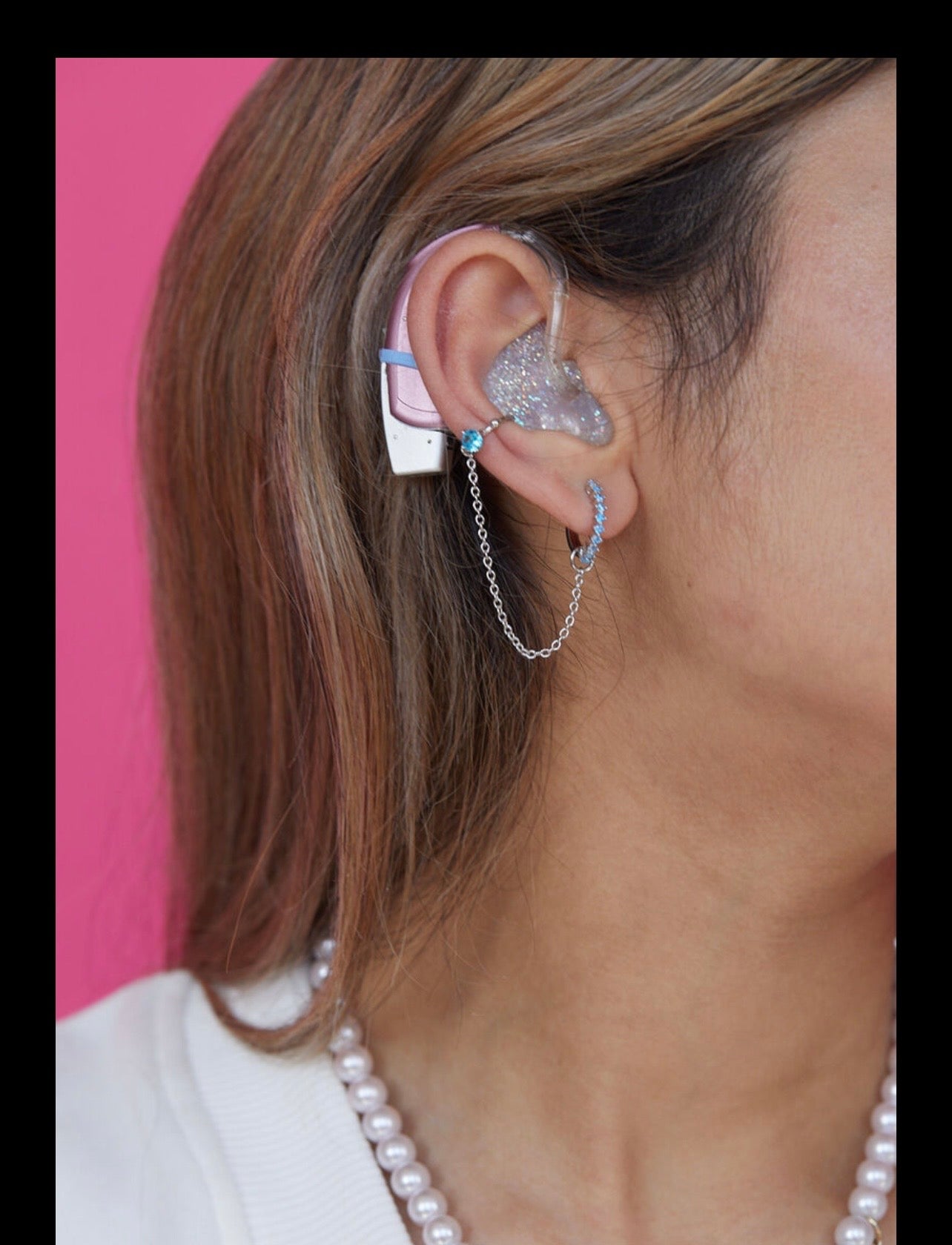 Teal Deafmetal Earring