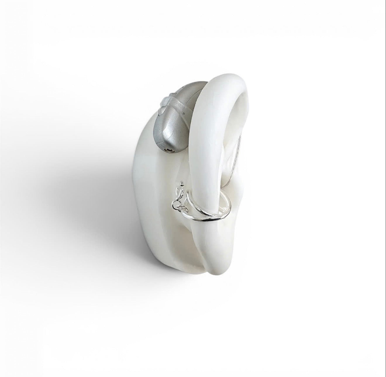Infinity Safety Ring in Silver  | Deafmetal USA