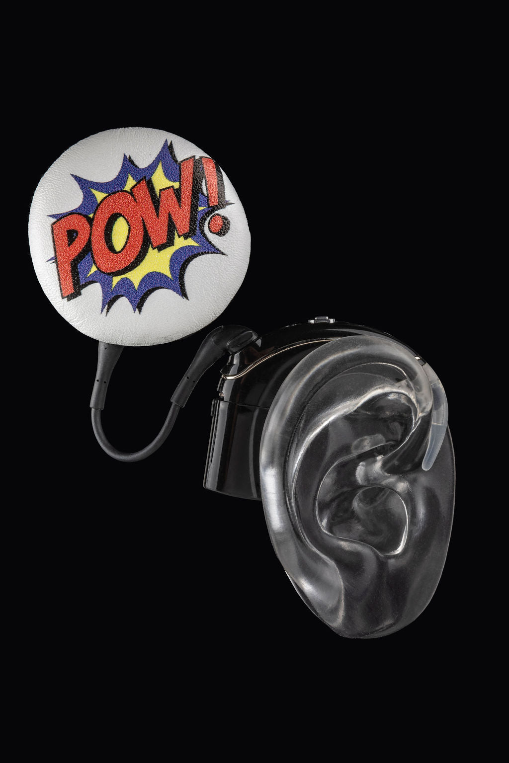 Deafmetal USA Leather covers for cochlear implant decoration for CI Deaf Metal POW! Coil/Headpiece Leather Cover