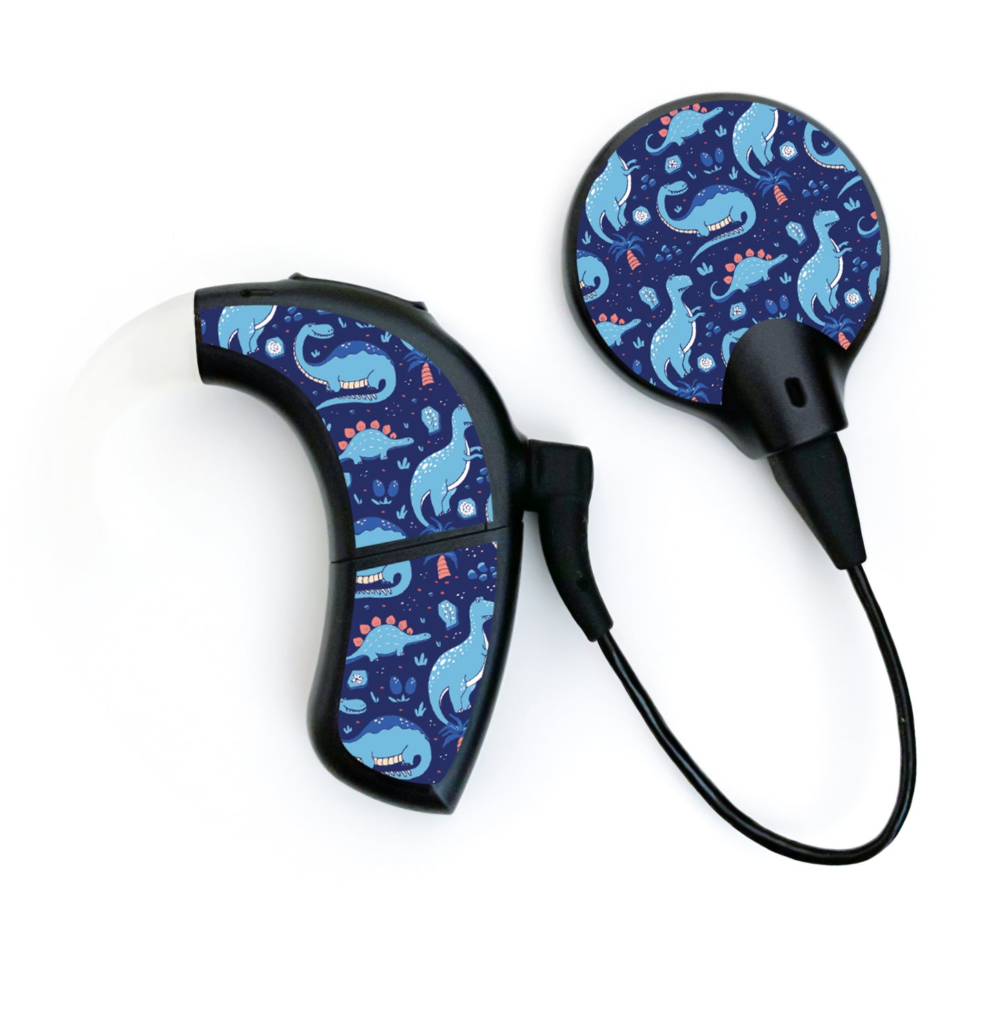 Blue Dinosaurs Hearing Aid and CI Skins