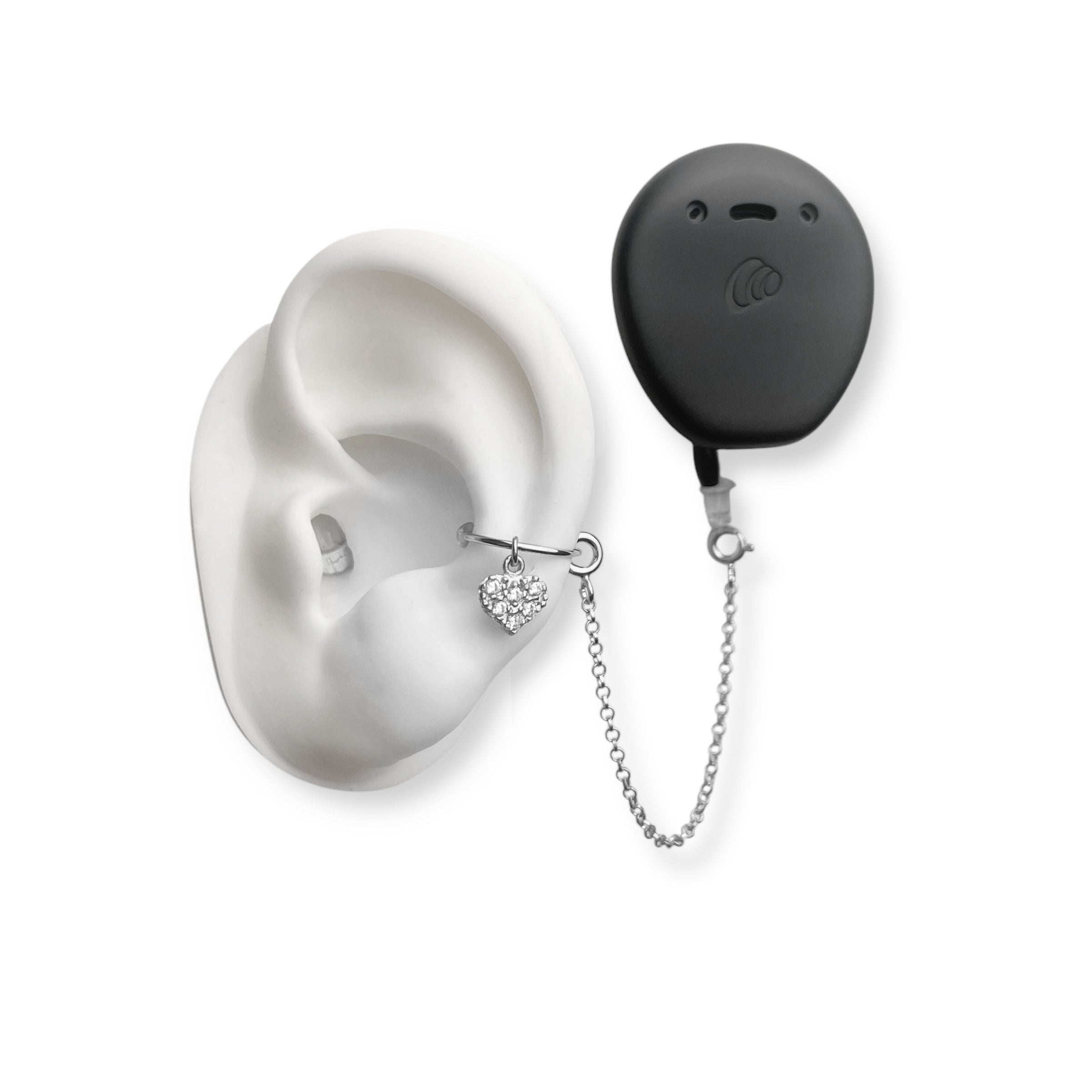 Heart Chained Cuff in Silver – Deafmetal USA