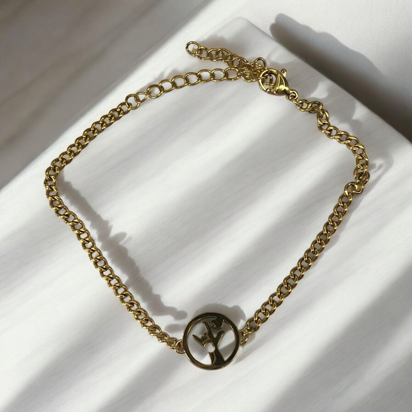 ASL I Love You Circled In Love Bracelet