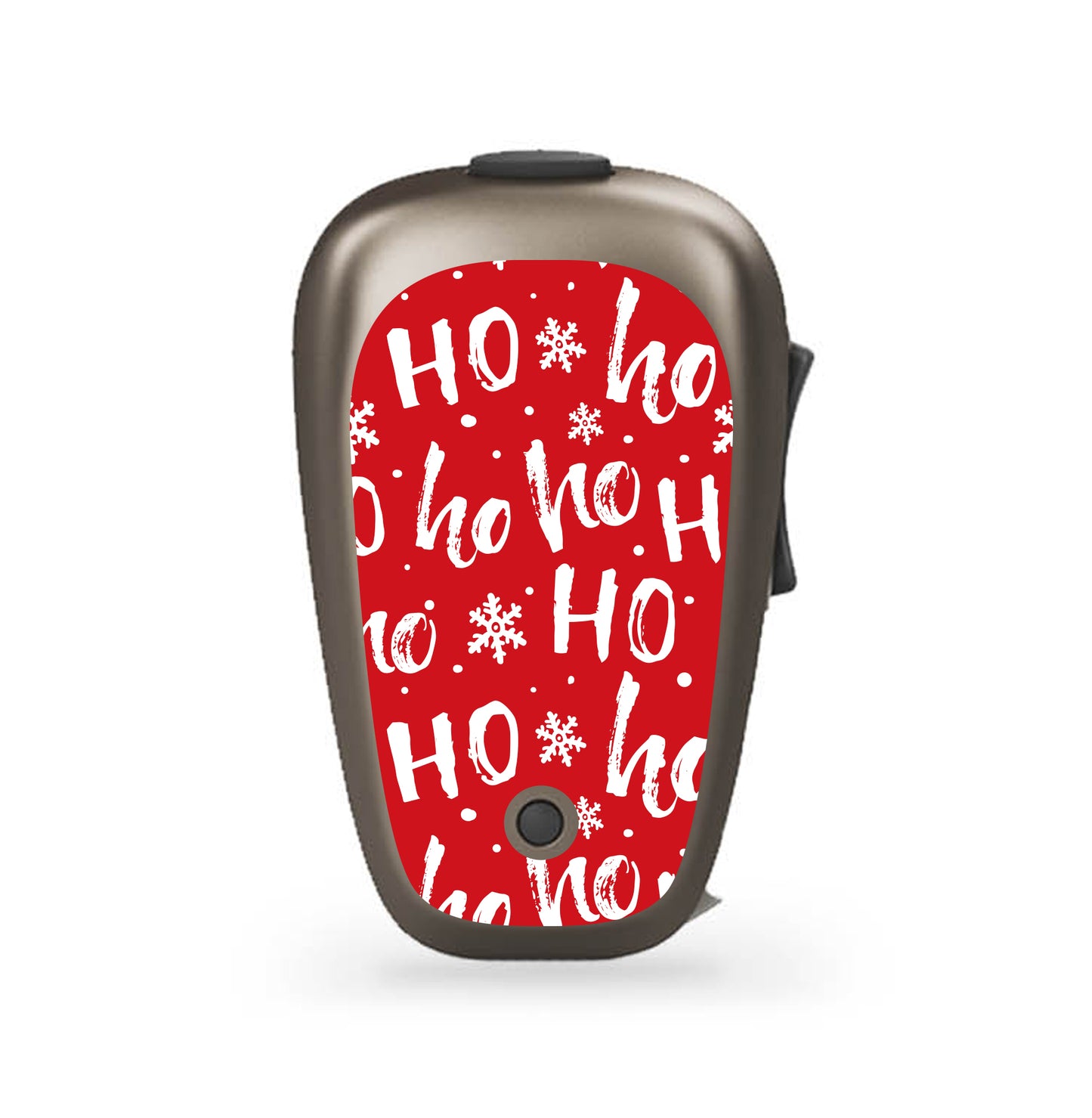 Deafmetal USA features HearSkins Hearoes brand hearing aid and cochlear implant stickers and skins to decorate hearing devices Ho Ho Ho Hearing Aid and CI Skins