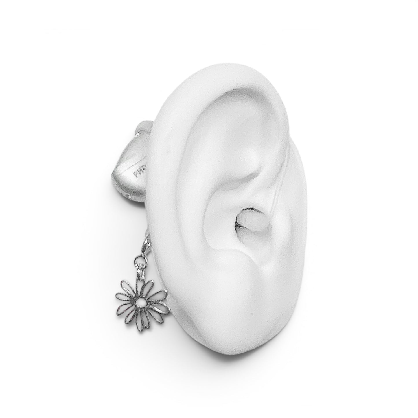Ines Flower Pendant in Silver or Rose Gold | Deafmetal USA