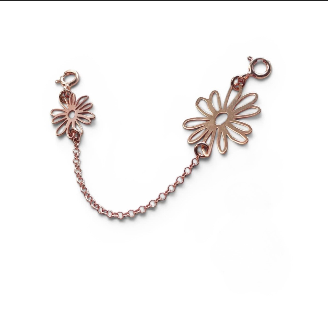Ines Flower Safety Chain 7cm Rose Gold